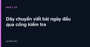 Màn hình log ghi lại nguồn được đọc, đề tài được chọn và kết quả kiểm tra bài viết.