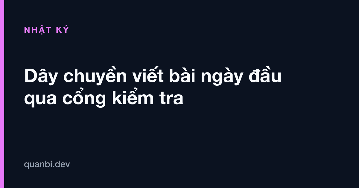 Màn hình log ghi lại nguồn được đọc, đề tài được chọn và kết quả kiểm tra bài viết.